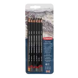Lot de 6 fusains de couleur DERWENT