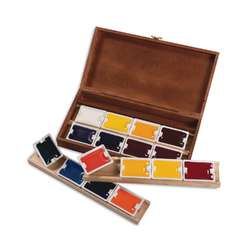 Coffret aquarelle Blockx  acajou