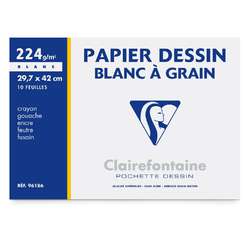 Clairefontaine Zeichenpapier PAPIER DESSIN BLANC À GRAIN