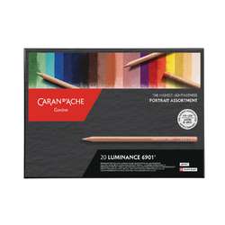 CARAN D'ACHE® LUMINANCE 6901® Portrait-Set, 20 Künstler-Farbstifte