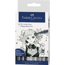 Feutre FABER-CASTELL PITT® Manga, étui de 8