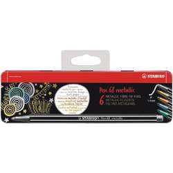 STABILO® Pen 68 metallic, 6er-Metalletui