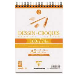 Bloc dessin à spirale Clairefontaine