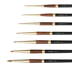 ISABEY Kolinsky-Aquarellpinsel, Serie 6229i, extrakurz