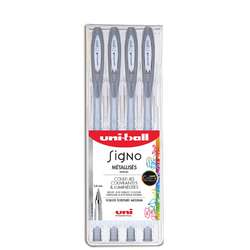 UNI-BALL Signo UM120NM Metallic Gelstift, 4er-Packung