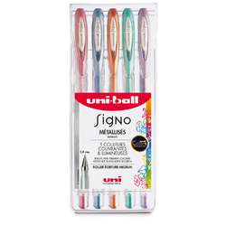 UNI-BALL Signo UM120NM/5 Metallic Gelschreiber 8er-Set