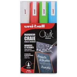 uni-ball Chalk PWE-5M Kreidemarker, 4er-Set