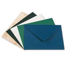 Lot de 6 enveloppes doublées - couleur unique