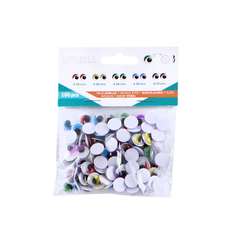 Selbstklebende Wackelaugen, 100 Stück