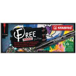 STABILO® FREE Acrylic Acrylmarker 5er-Packs