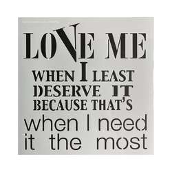 POWERTEX® Schablone Love me the most