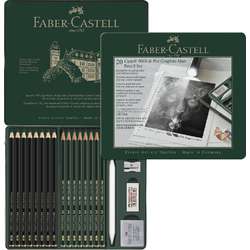 FABER-CASTELL PITT Graphite Matt & Castell 9000-Set im Metalletui