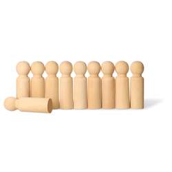 Set de 10 figurines en bois