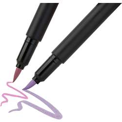 Set de feutres pointe pinceau Black Edition FABER-CASTELL, 6 feutres