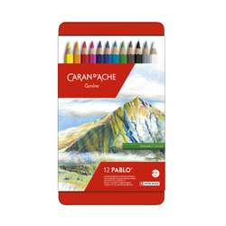 CARAN D'ACHE® PABLO® wasserfeste Künstlerfarbstifte, Metalletuis