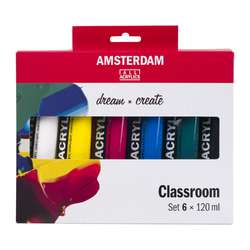 Talens AMSTERDAM All Acrylics Standard Series, 6 x 120 ml Klassenzimmer-Set