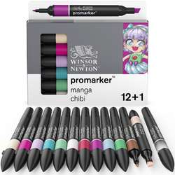 Set de 12 marqueurs Promarker Manga Themes + 1 blender Winsor & Newton