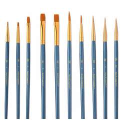 Synthetikpinsel 10er-Set für Öl, Acryl und Aquarell