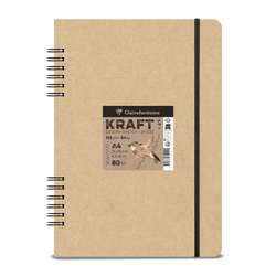 Carnet Kraft reliure spirale Clairefontaine