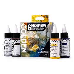 GOLDEN High Flow Acrylfarbe, Drawing & Lettering-Set