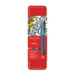 CARAN D'ACHE® Aquarell-Farbstifte-Set KEITH HARING, Sonderedition