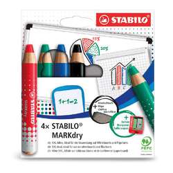 Etui de 4 crayons Markdry Stabilo