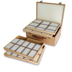 Coffret vide en hêtre pour pastel