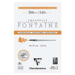 Clairefontaine Aquarellpapier FONTAINE Extra White, satiniert