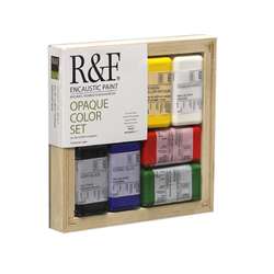 R&F HANDMADE Enkaustik Farben 6er-Sets, inkl. Ampersand Enkaustikbord™
