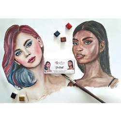 Palette Portrait peinture Aquarelle de Provence