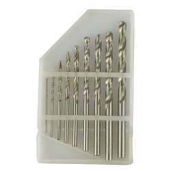 Lot de forets hélicoïdaux HSS, 9 pièces