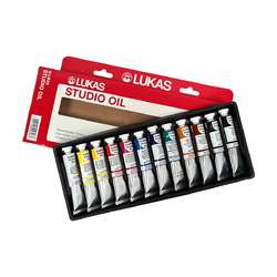 LUKAS STUDIO Feine Künstler-Ölfarbe, 12er-Set