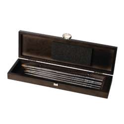 Coffret en bois avec 5 pinceaux huile/acrylique da Vinci COLINEO