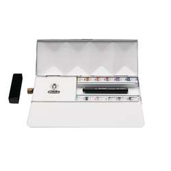 Schmincke HORADAM® AQUARELL, Metallkasten mit Wassertank und Reisepinsel