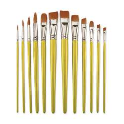 Set de 12 pinceaux en fibres synthétiques Taklon brunes 9503 Royal Langnickel