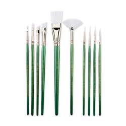 Set de 10 pinceaux en fibres synthétiques Taklon blanches 9546 Royal Langnickel