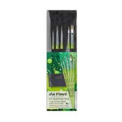 Set 5 pinceaux FIT SYNTHETICS da Vinci, série 4069 avec trousse en coton