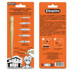 Porte-plume + 5 plumes Cléopâtre