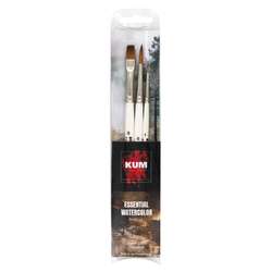 Set de 3 pinceaux Essentiel Aquarelle Kum