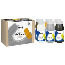 Acrylique KREUL Triton Liquid - Set couleurs de base et neutres