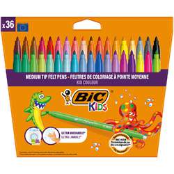 Lot de feutres à pointe moyenne BiC® Kids