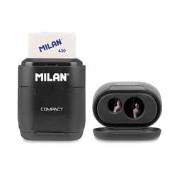 MILAN® COMPACT Anspitzerset mit Radiergummi - inkl. 2 Ersatzradiergummis 430