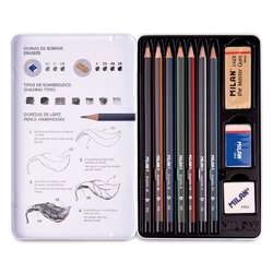 Coffret métal de crayons graphite Milan