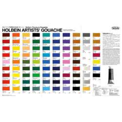 Nuancier des gouaches pour artistes HOLBEIN