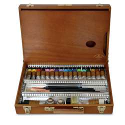 CHARVIN Künstler-Ölfarben Holzkoffer-Set