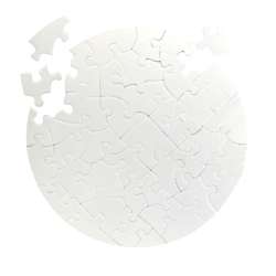 Cléopâtre rundes Puzzle 41 Teile 20 x 20 x 0,2 cm Weiß