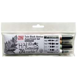 Kuretake ZIG® Twin Black Marker Assortment Set