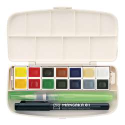 Kuretake ZIG® Gansai Tambi Aquarellfarben Set mit 14 Farben