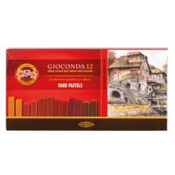KOH-I-NOOR GIOCONDA Pastellkreide, Brauntöne und Grautöne 12er Set