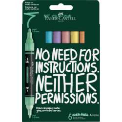 FABER-CASTELL Multimark Acrylic Pastel-Colours, 6er-Set